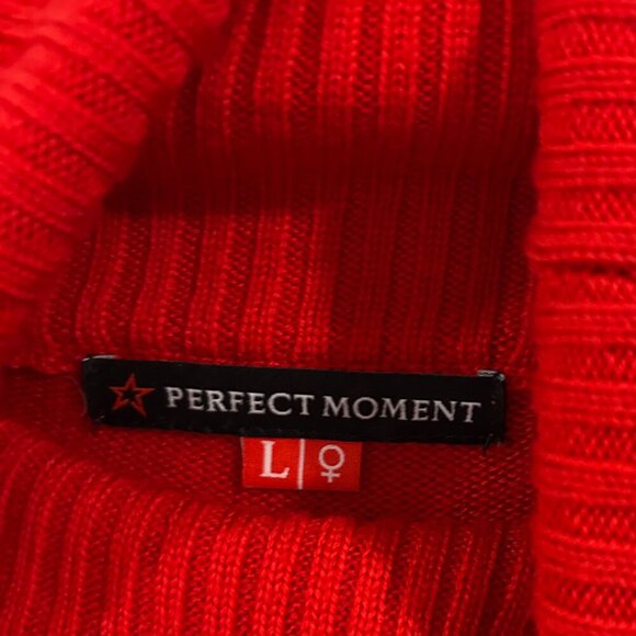 Perfect Moment Wool Striped Ski Sweater in Red Size L - Picture 7 of 11